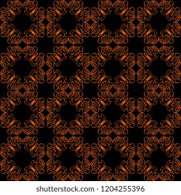 Seamless texture of geometric, floral ornament. decorative square background with hand drawn Indonesian tribal ornament. Vector illustration. Ready for textile design, fabric, and interior design.