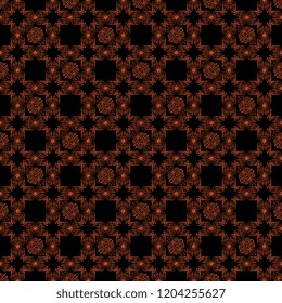 Seamless texture of geometric, floral ornament. decorative square background with hand drawn Indonesian tribal ornament. Vector illustration. Ready for textile design, fabric, and interior design.
