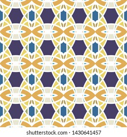Seamless texture with geometric ornament. Mosaic pattern