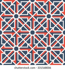 Seamless texture with geometric ornament. Vector pattern