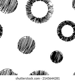 Seamless texture from geometric shapes. Vector illustration template