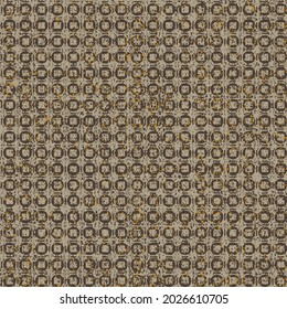 Seamless texture of geometrical ornament brown background. vector illustration. For the interior design, printing, web and textile Batik Java green pattern. 