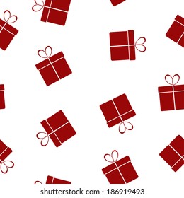 Seamless texture with gifts