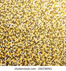 Seamless texture of glittering golden surface. Layer with light effect can be easy removed.