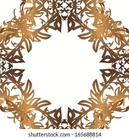 seamless texture of gold patterns on a white background