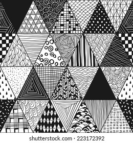 Seamless Texture Graphic Pattern Triangles Drawn Stock Vector (Royalty ...