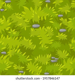 Seamless texture grass, texture green lawn with stones.