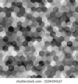 Seamless texture gray hex grid. Vector Illustration. Abstract military geometric modern camo background. Vector illustration.