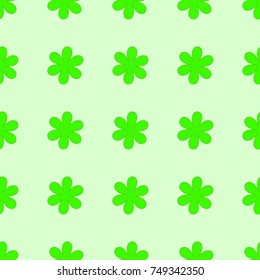 Seamless texture. Green flowers on a green background