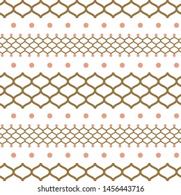 Seamless texture with grid shapes and dots vector.