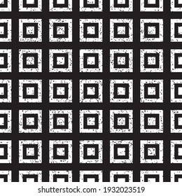 Seamless texture with grunge black squares