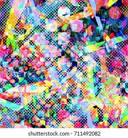 Seamless texture. Grunge template with dots and chess pattern. Urban repeatable backdrop for boys, sport design, textile, wrapping paper, web page, advertising booklets, banners