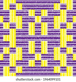 Seamless texture with grunge yellow and violet lines.eps