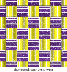 Seamless texture with grunge yellow and violet stripes.eps