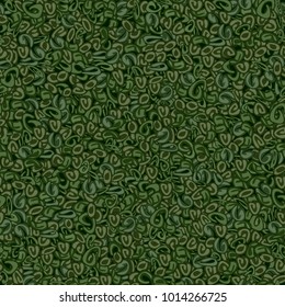 Seamless texture of Gunpowder green tea on a dark green background