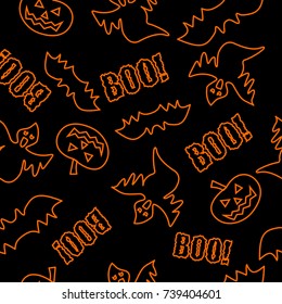 Seamless texture for Halloween on dark background