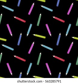 Seamless texture with hand drawn pencils. 