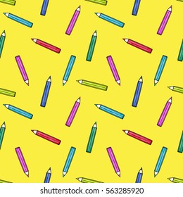 Seamless texture with hand drawn pencils.