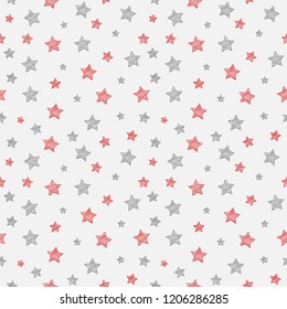 Cute Stars Kids Seamless Pattern Colored Stock Illustration 1487404262