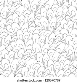 Seamless texture with hand drown waves
