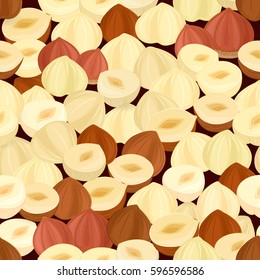 seamless texture with hazelnuts for your design
