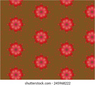 Seamless texture with hearts Flowers