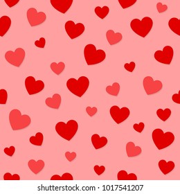 Seamless texture with hearts - wrapping paper. Valentine's Day, Woman's Day and Mother's Day. Vector.
