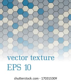 seamless texture of hexagons. blue and gray colors. can be used as a seamless texture. can be used as a postcard or vignette for text.  