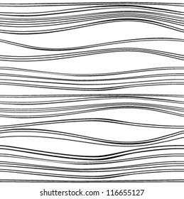 Seamless texture with horizontal waves. Vector background.