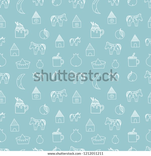 Seamless texture  with horses, Seamless pattern\
can be used for wallpaper, pattern fills, web page\
background,surface\
textures.