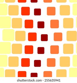 Seamless texture with hot rounded tiles on white