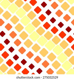 Seamless texture with hot rounded tiles on white