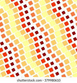 Seamless texture with hot rounded tiles on white