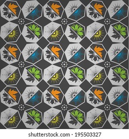 seamless texture with the image of different seasons