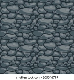 Seamless texture with the image of the masonry. Vector / Pebble