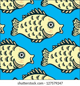 Seamless texture of the image sets of fish