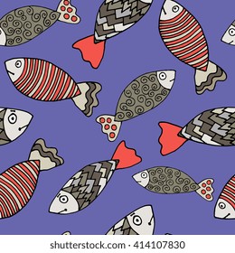 Seamless texture of the image sets of fish