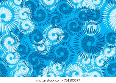 Seamless texture with the image of spiral stars. Suitable for 3D models, textiles, wallpapers and design.
