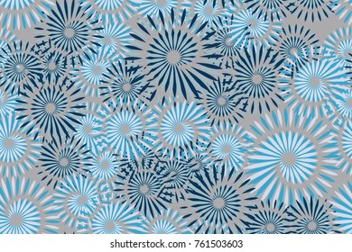 Seamless texture with the image of spiral stars. Suitable for 3D models, textiles, wallpapers and design.
