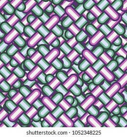 Seamless texture. The interwoven multi-colored elements are in disarray. Camouflage for fashion design.