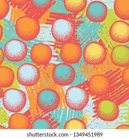 Seamless texture. Irregular balls randomly arranged on an abstract background.
