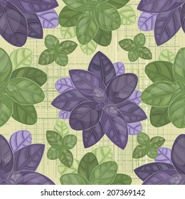 seamless texture of leaf basil