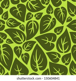 Seamless texture - the Leaf fall (green)