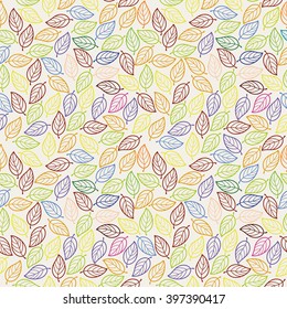 
Seamless texture leaves vector image