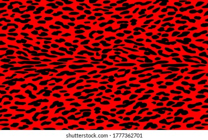 seamless texture of a leopard on a red background
