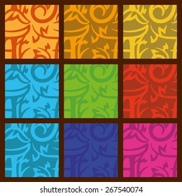 Seamless texture of the letters.
Twisted elements drawn from alphabetic characters to create a decorative background.