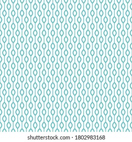 Seamless texture with light blue rolling lines on blue background. Vector illustration. Ethnic ornament. Sea backdrop. Summer pattern