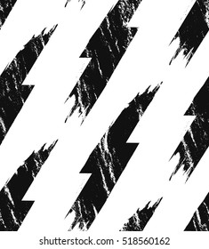Seamless texture with lightning. Black lightning on white background. Grunge background. 