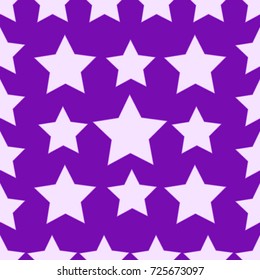 Seamless texture. Lilacs stars on a purple background