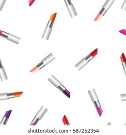 Seamless texture of lipstick, vector illustration